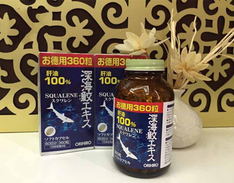 Viên uống trị thoát vị đĩa đệm - sụn cá mập Squalene Orihiro có chứa nhiều thành phần tốt cho việc hồi phục sụn khớp