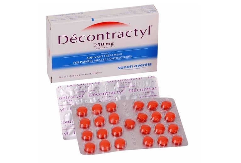Decontractyl cũng có tác dụng làm giảm đau, tác động lên dây thần kinh trung ương