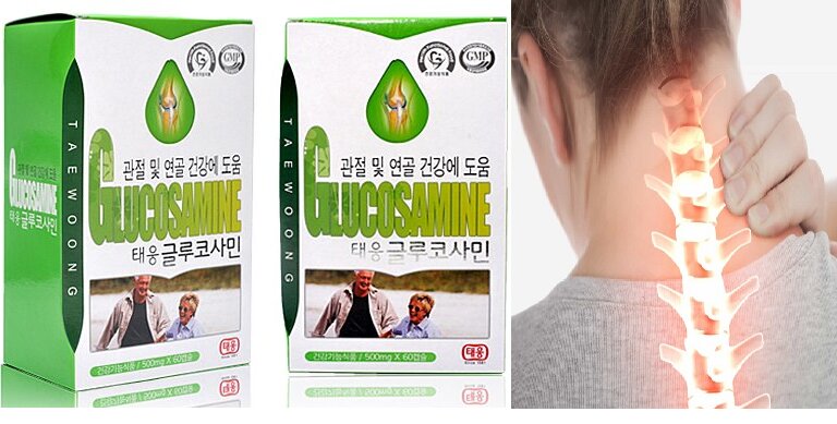 Viên uống Glucosamine Taewong hỗ trợ điều trị thoái hóa cột sống vô cùng hiệu quả. 